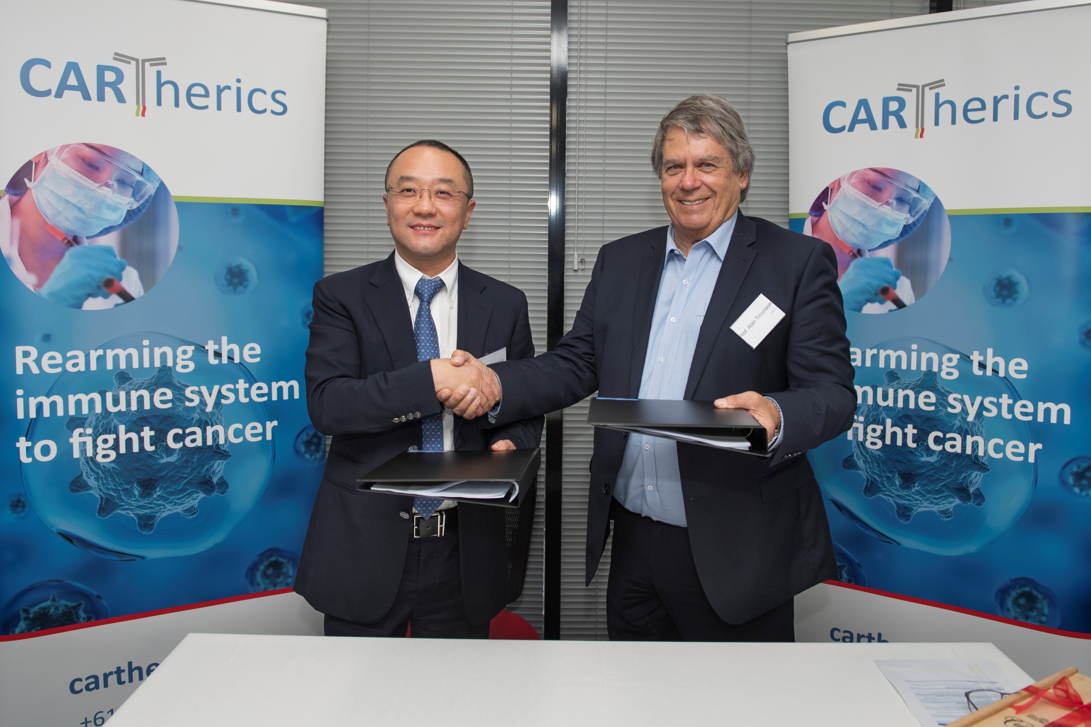 舜喜控股集团获得Cartherics公司卵巢癌CAR-T细胞药物大中华区授权